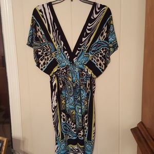 Deep double v-neck dress